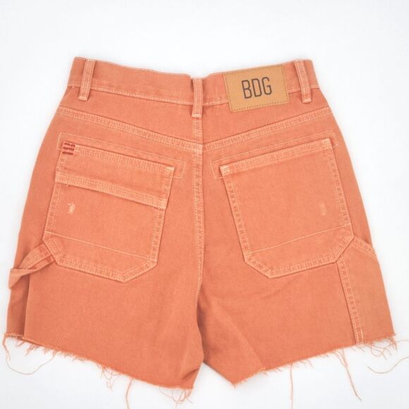 Urban Outfitters BDG Cut Off Carpenter Jean Shorts Womens Size 25 High Waist - Picture 2 of 11